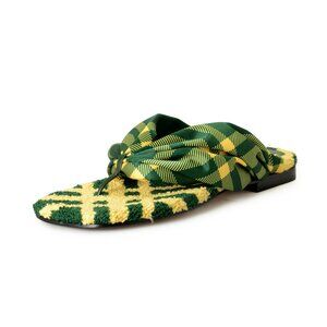 Burberry Women's Fabric Sandal with Leather Sole Pool Slides Shoes US 10 EUR 40
